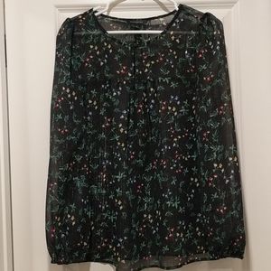 Banana Republic Floral Shine Blouse
